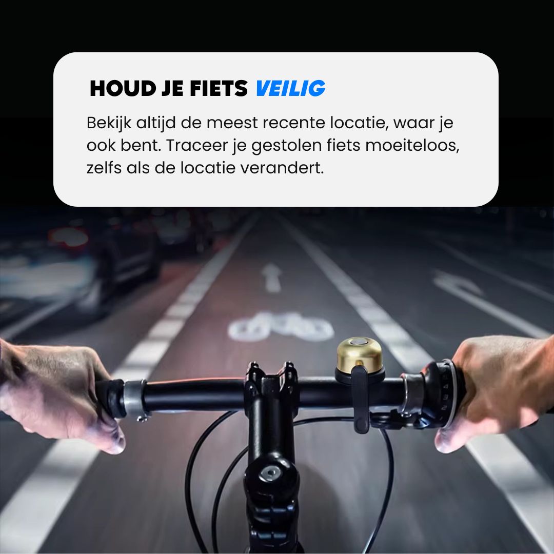 JOLIEO-Electronica-AirTag GPS Fiets Tracker - Draadloze Anti-Diefstal Fietsbel