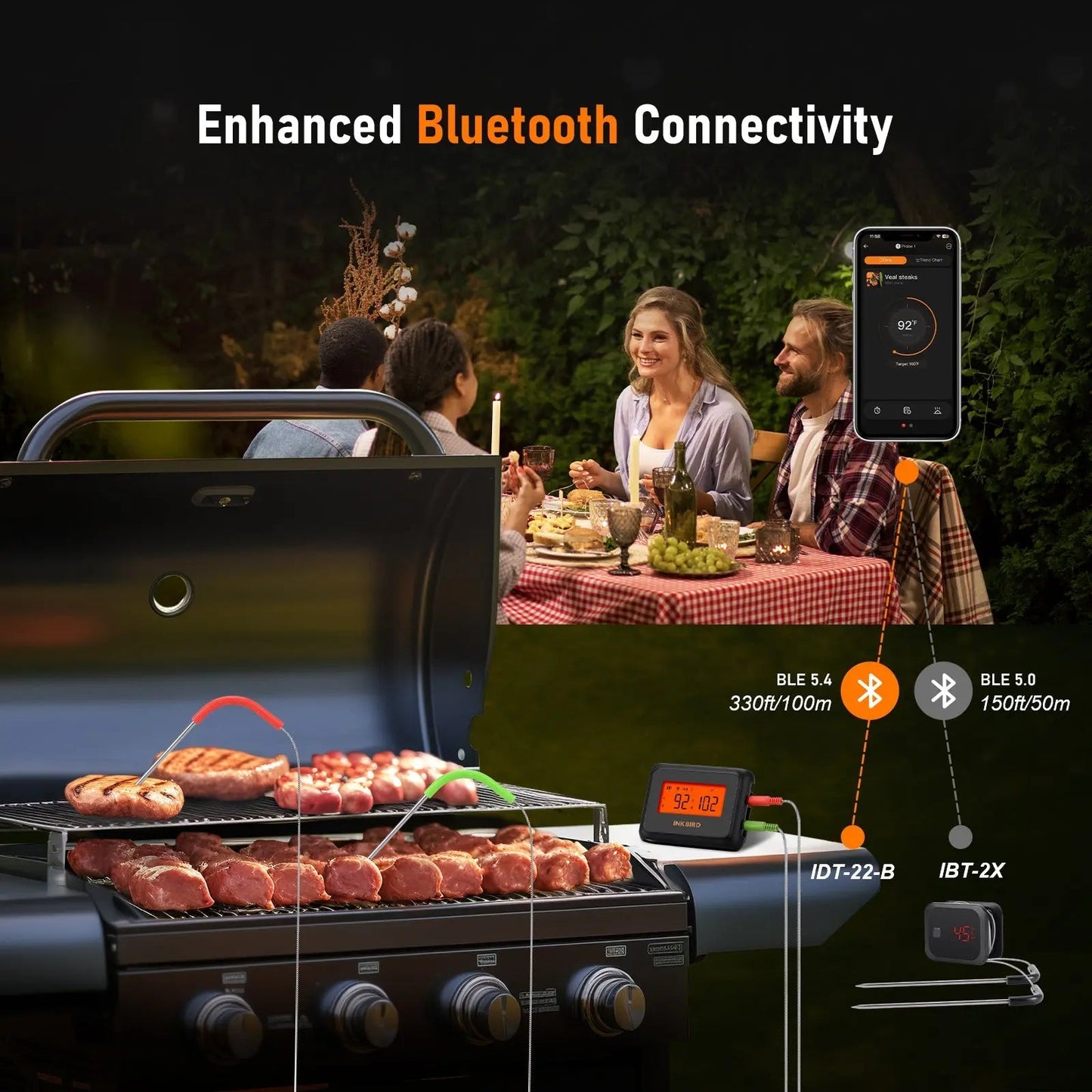 JOLIEO-Electronica-Eenvoudige Bluetooth BBQ Thermometer met Alarm - GRILLMEESTER