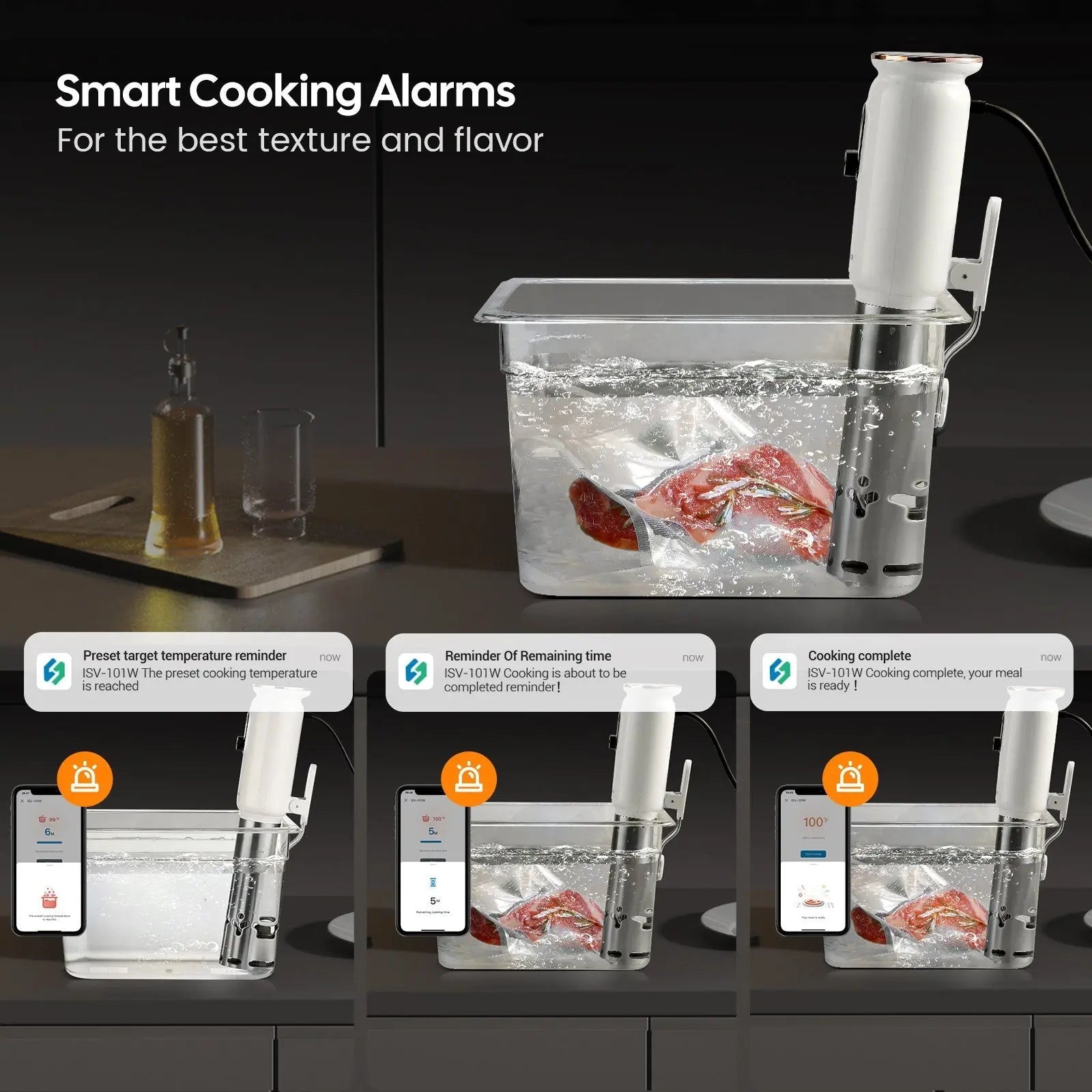 JOLIEO-Electronica-Extra Compact WiFi Sous Vide Koker - Solo Porties - CULINAIR