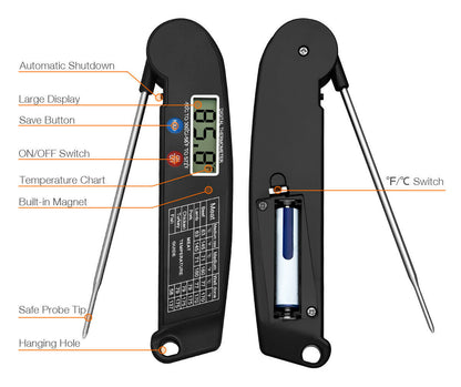 JOLIEO-Electronica-Nooit Meer Droge Kip - Digitale Kernthermometer Direct Aflezen - GrillMeister