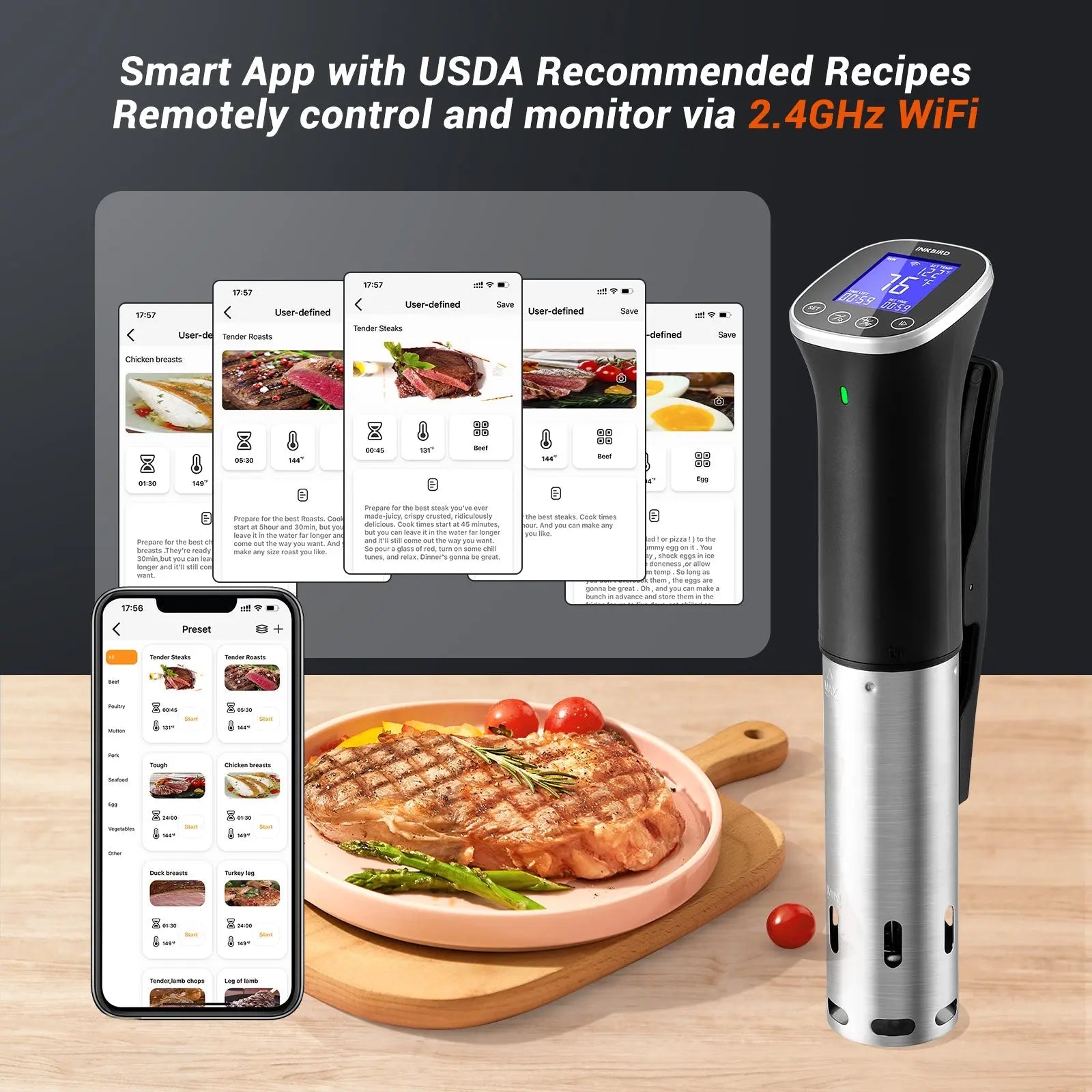 JOLIEO-Electronica-Slimme WiFi Sous Vide Koker - Compact Model - CULINAIR