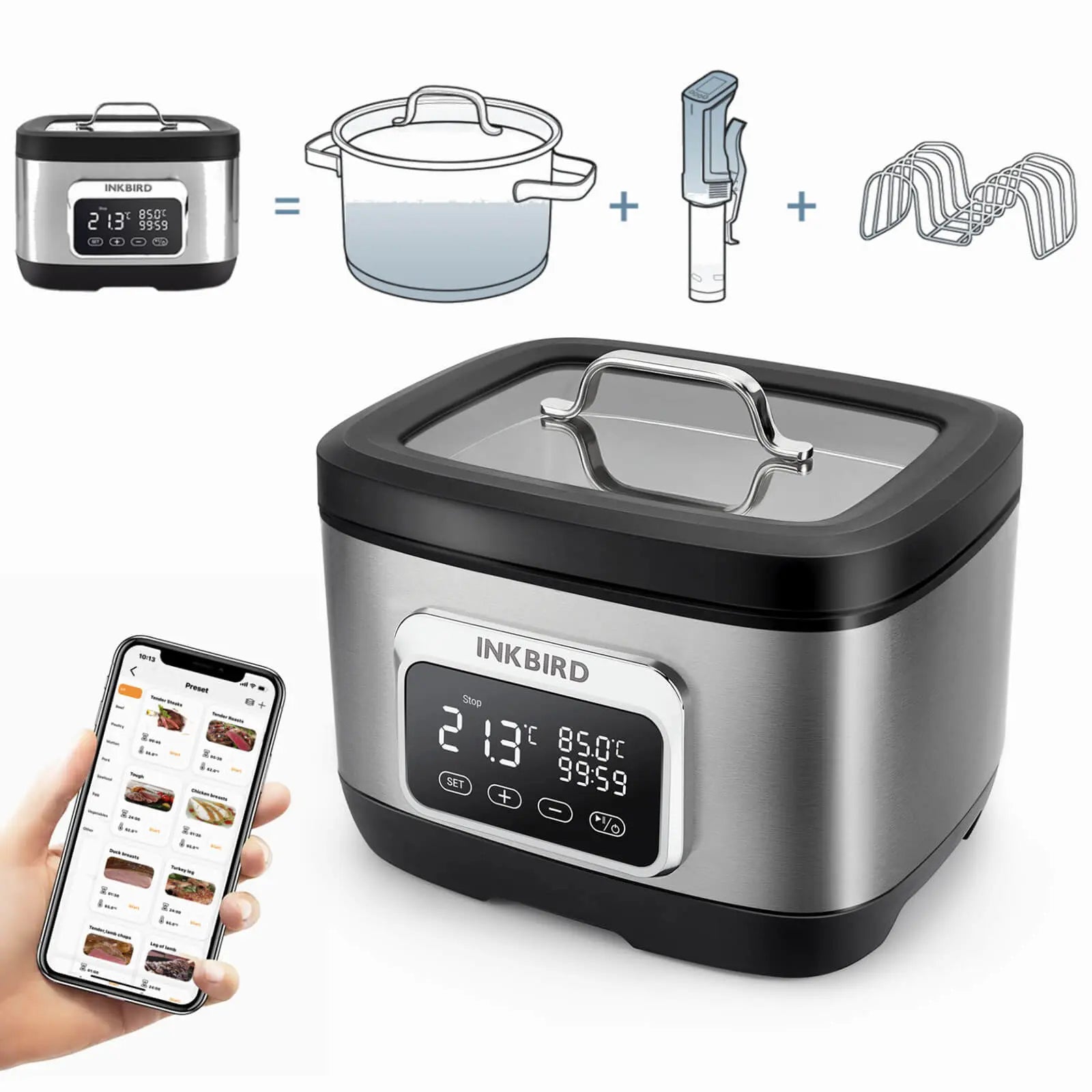 JOLIEO-Electronica-Slimme WiFi Sous Vide Precisie Koker - CULINAIR