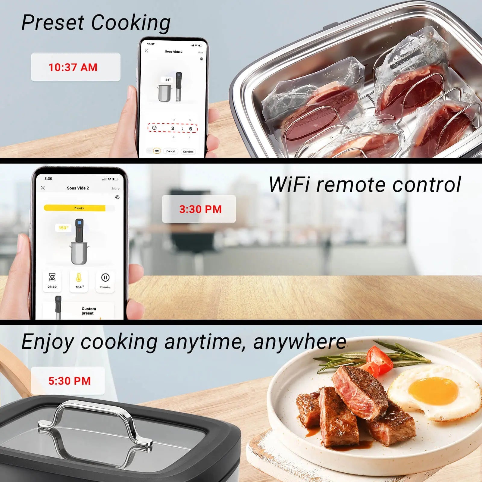 JOLIEO-Electronica-Slimme WiFi Sous Vide Precisie Koker - CULINAIR