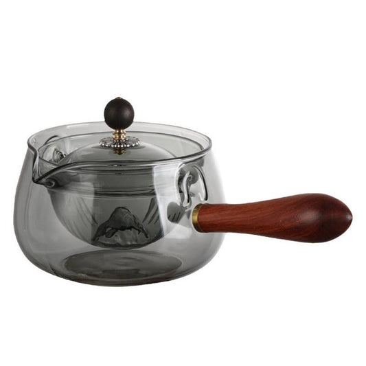 JOLIEO-Keuken & Eten-Draai & Geniet - Glazen Theepot met Roterende Infuser - TheeMoment