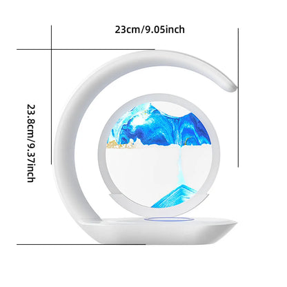 JOLIEO Bureaulampen Draadloze Oplader Drijfzand Nachtlamp - Dimbaar - ZANDLICHT